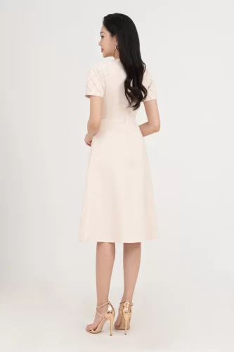 Flared Dress_IV115.11_IVY MODA Brand_ชุดเดรสแขนกุดมีสไตล์