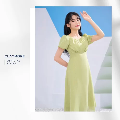 Flared Midi Dress_CDA2S3F02218_Claymore Fashion Brand_Váy Đầm Xòe