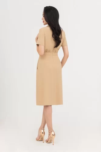 Shirtwaist Dress_IV115.12_IVY MODA Brand_ชุดเดรสคอปก 2 ชั้นพร้อมเสื้อผ้า