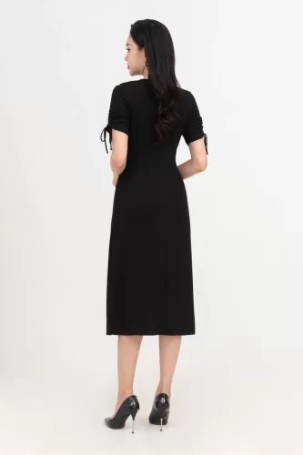 V Neck Midi Dress_IV115.6_IVY MODA Brand_ชุดเดรสสไตล์โบราณ