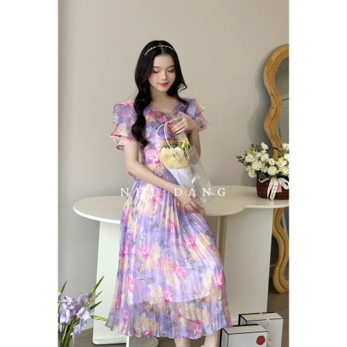 Purple Maxi Dress_NH112.10_Như Đặng Design Brand_แม็กซี่เดรสสีม่วง