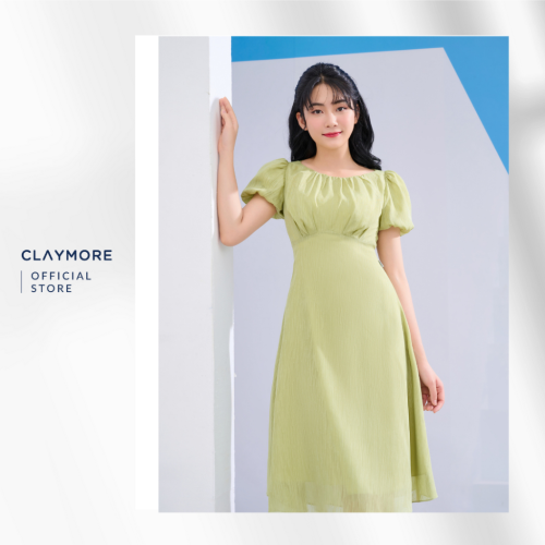 Flared Midi Dress_CDA2S3F02218_Claymore Fashion Brand_Váy Đầm Xòe