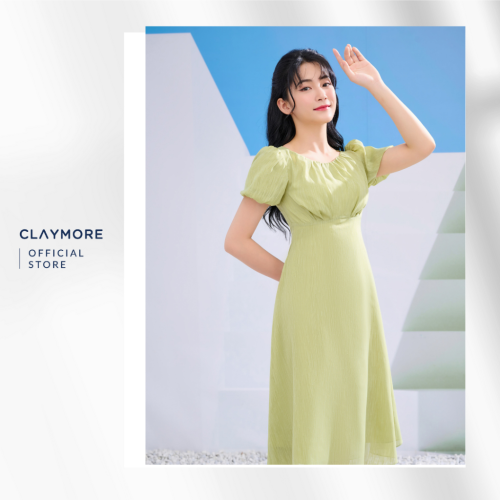 Flared Midi Dress_CDA2S3F02218_Claymore Fashion Brand_Váy Đầm Xòe