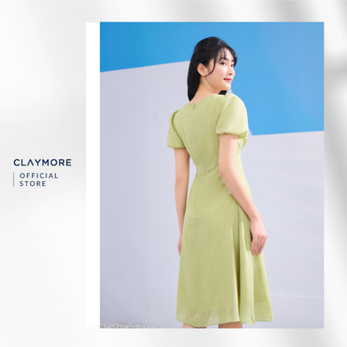 Flared Midi Dress_CDA2S3F02218_Claymore Fashion Brand_Váy Đầm Xòe