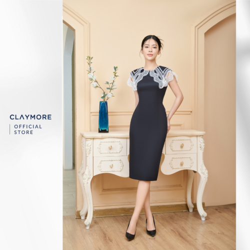 Body Dress With Lace_CDB2S3C04241_Claymore Fashion Brand_Váy Đầm Ôm Can Ren