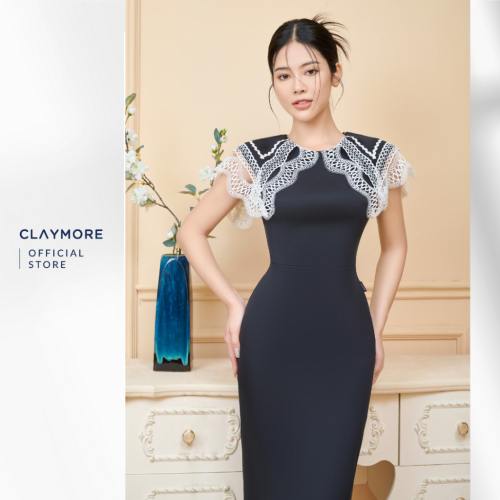 Body Dress With Lace_CDB2S3C04241_Claymore Fashion Brand_Váy Đầm Ôm Can Ren