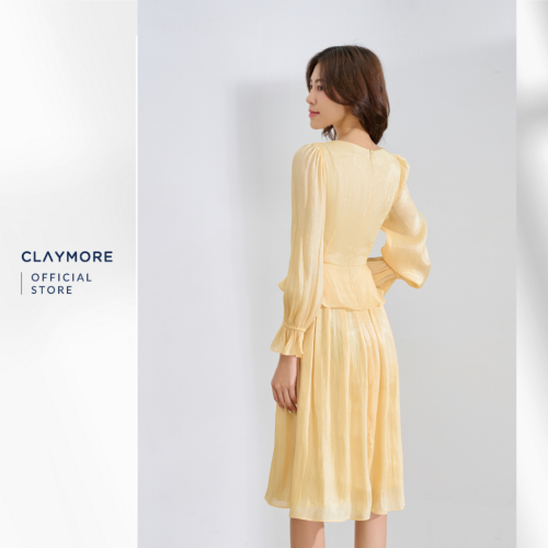 Flower Peplum Dress _CDX2W3F07736_Claymore Fashion Brand_Váy Đầm Peplum Hoa Cuốn