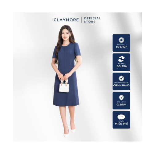 Straight Dress_CDC2S4F01601_Claymore Fashion Brand_Đầm đũi suông