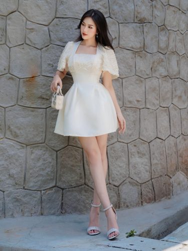 Jolie Puff Sleeve Short A Line Dress _LE14.10_Leila Closet Brand_Jolie Dress