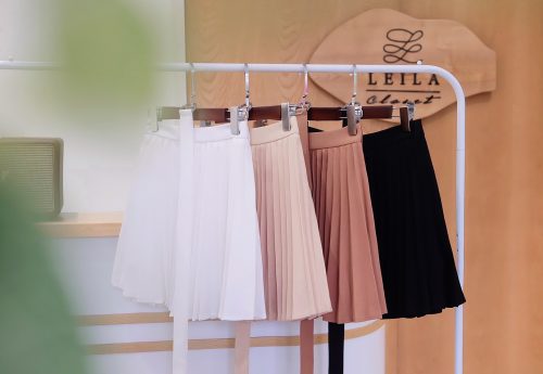 Gina Pleated Skirt _LE14.1_Leila Closet Brand_กระโปรงจีน่า