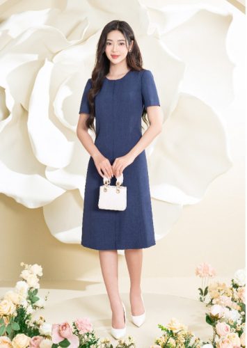 Straight Dress_CDC2S4F01601_Claymore Fashion Brand_Đầm đũi suông