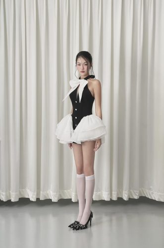 Meow Tiered Mini Dress_TH59.35_The SWAN Closet Brand