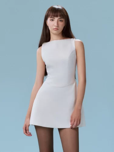 Nolan Mini Dress_082415WH1_RECHIC BRAND_โนแลนชอร์ตลากูน