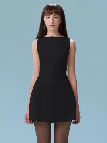 Nolan Mini Dress_082415WH1_RECHIC BRAND_โนแลนชอร์ตลากูน