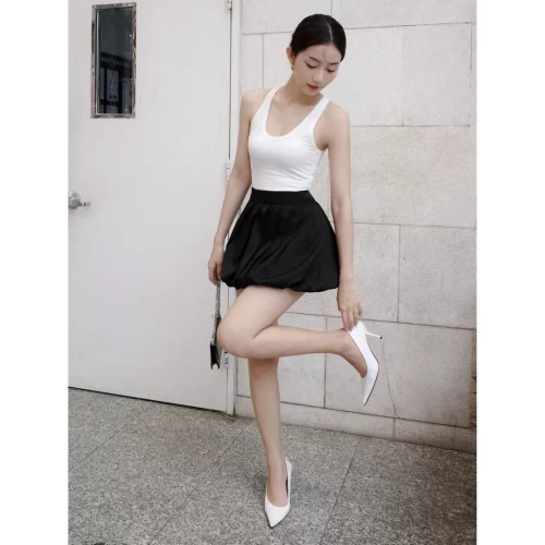 Lula Mini Skirt_JO202.34_Joven Brand_กระโปรง Lula Tung Bi ของผู้หญิงพร้อมกระโปรงจีบเป๋