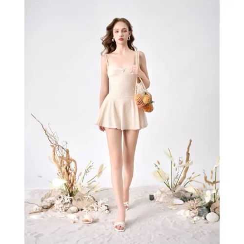 Sally Mini Dress_RE201.21_ReadBean Brand_ชุดเดรสลูกไม้สายเดี่ยว