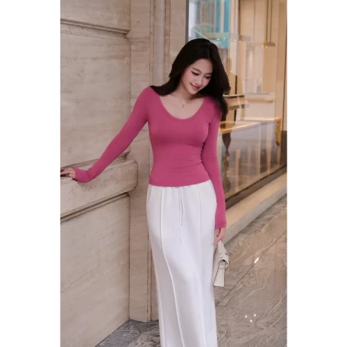 Teli Maxi Skirt_CO200.29_Cocobebe Brand_กระโปรงยาวทรงหางปลายางยืด