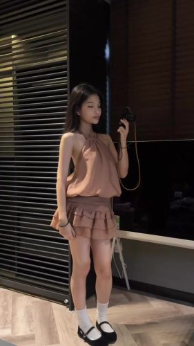 Soco Set (Top+Skirt)_BV.58.30_B’vilys Brand_มีซับ2ชั้น กระโปรงมีซับในกางเกง