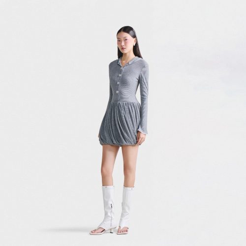 Artemis Mini Dress_DE37.63_DEAR JOSÉ Brand_ชุดเดรสแขนยาวมีฮู้ด_เสื้อผ้าเวียดนาม