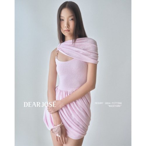 Hera Mini Dress_DE37.33_DEAR JOSÉ Brand_มินิเดรสสายเดี่ยว 2 สาย ปาดพลิ้วไหว